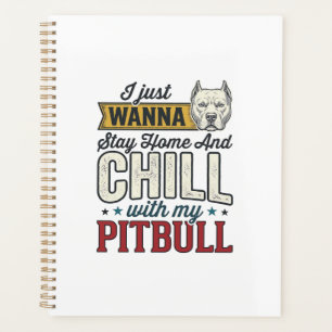 Pitbull Vintage Restez À La Maison Et Chill Amoure