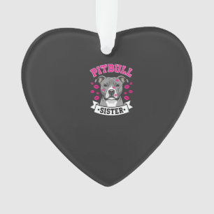 Pitbull Zus Hond Liefhebber Vector Design Ornament