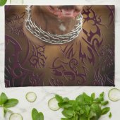 Pitbullebruin tattoo theedoek (Gevouwen)