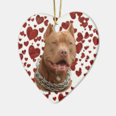 Pitbullehond Keramisch Ornament (Links)