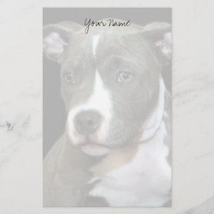 Pitbullpuppy briefpapier