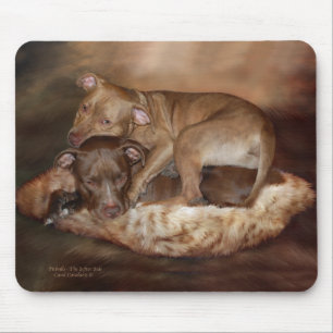Pitbulls - de Zachte Zijdekant Mousepad Muismat