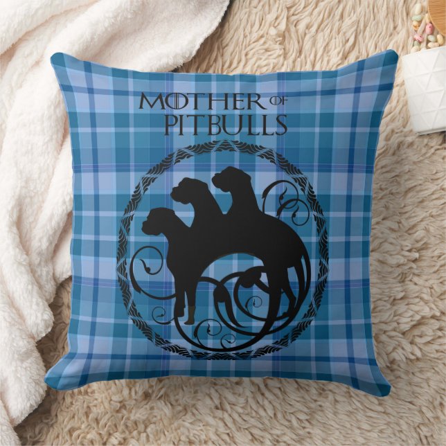 Pitbulls op betonplaat kussen (Deken)