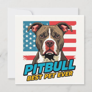 Pitbulls zijn het beste huisdier ooit kaart