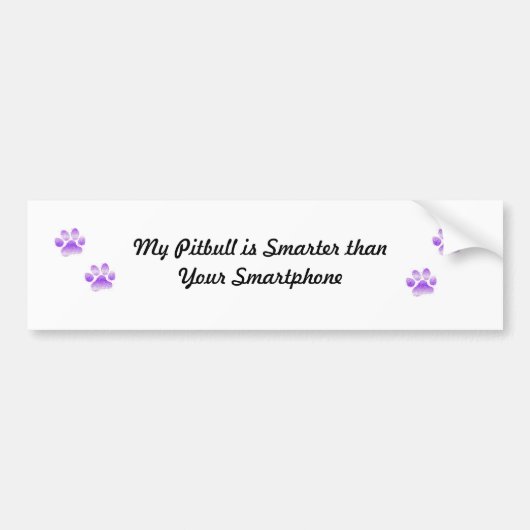 Pitbulls zijn slimmer bumpersticker (Voorkant)