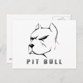 Pitbulltekening Briefkaart (Voorkant / Achterkant)