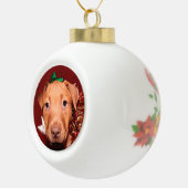 Pitbulppuppy Kerstmis Keramische Bal Ornament (Rechts)