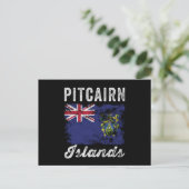 Pitcairn Islands Flag Distressed Briefkaart (Staand voorkant)
