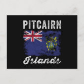Pitcairn Islands Flag Distressed Briefkaart (Voorkant)