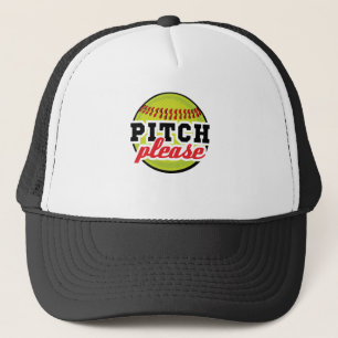Pitch alsjeblieft grappige Softball Player Batter Trucker Pet