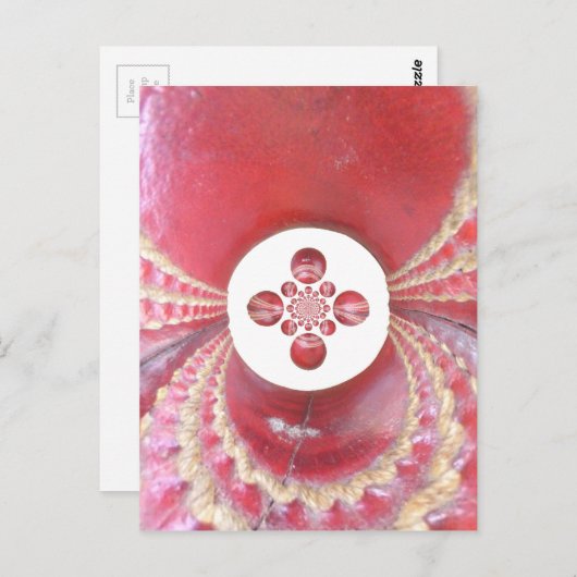 Pitch Kaleidoscope: Cricketballen Het hart van het Briefkaart (Voorkant / Achterkant)