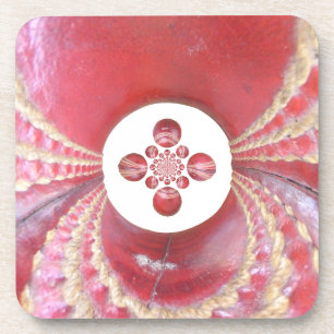 Pitch Kaleidoscope: Cricketballen Het hart van het Drankjes Onderzetter