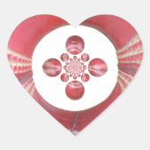 Pitch Kaleidoscope: Cricketballen Het hart van het Hart Sticker (Voorkant)