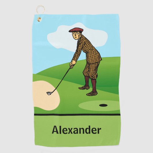 Pitch Shot door paniekzaaier Duffer Golfhanddoek (Voorkant)