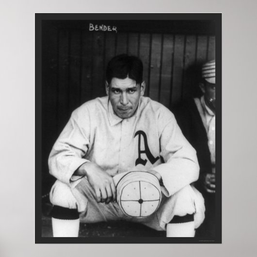 Pitcher Bender Athletics 1910 Poster (Voorkant)