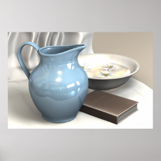 Pitcher en Basin Poster