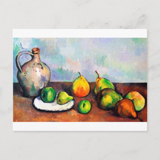 Pitcher en Fruit, Paul Cezanne Briefkaart (Voorkant)
