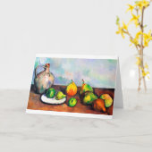 Pitcher en Fruit, Paul Cezanne Kaart (Gele Bloem)