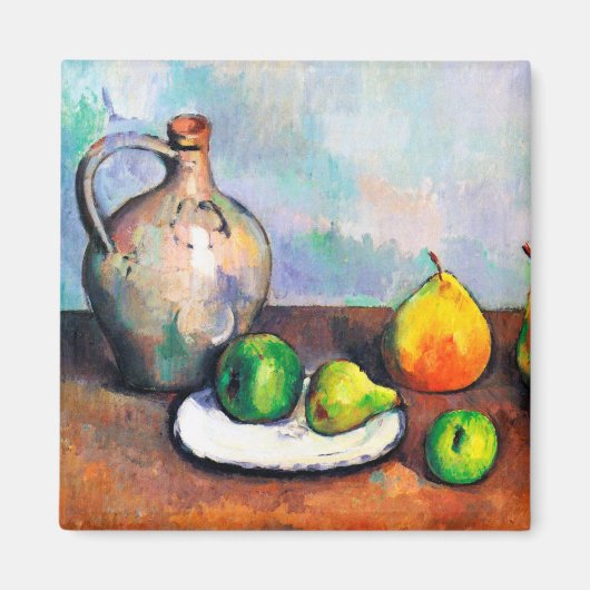 Pitcher en Fruit, Paul Cezanne Magneet (Voorkant)