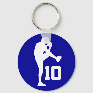 Pitcher Jersey nummer 10 Baseball Sports Gift Sleutelhanger