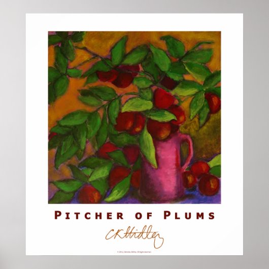 Pitcher of Plums-Poster Poster (Voorkant)