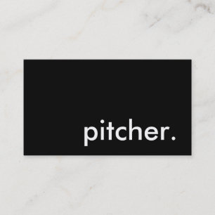 pitcher. visitekaartje