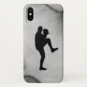 Pitcher Winduel van honkbalspeler iPhone X Hoesje