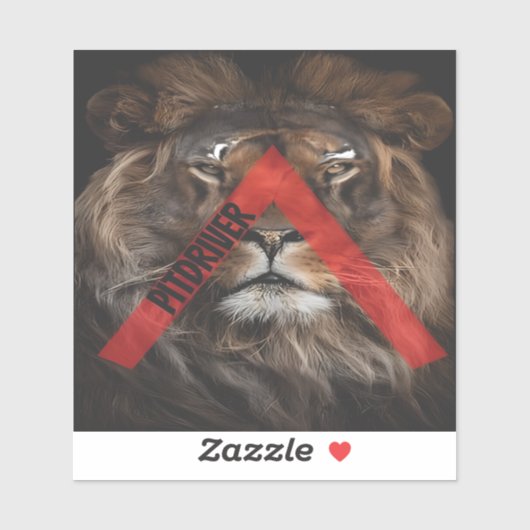 PitDriver Lion Logo Sticker (Vel)