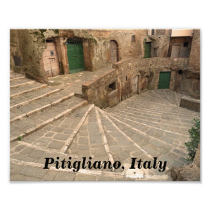 Pitigliano Italy Green Doors Photo Print Foto Afdruk