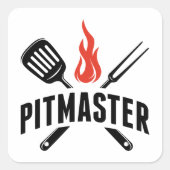 Pitmaster Vierkante Sticker (Voorkant)