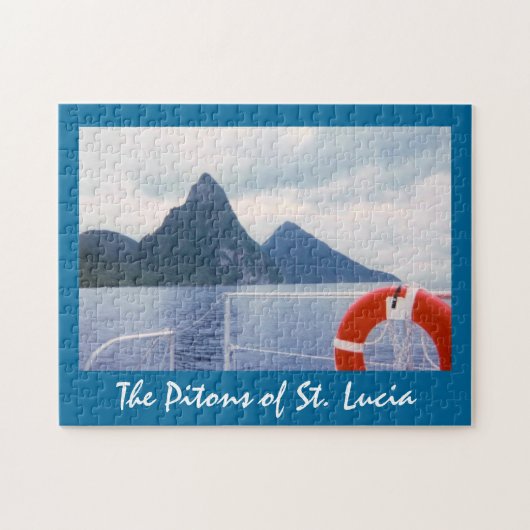 Pitons du St Lucia du puzzle de mer (Horizontal)