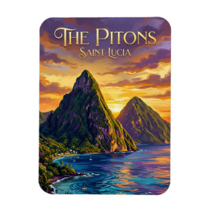 Pitons Saint Lucia Magneet