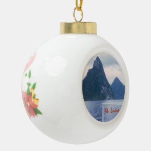 Pitons uit het Zee Keramische Bal Ornament