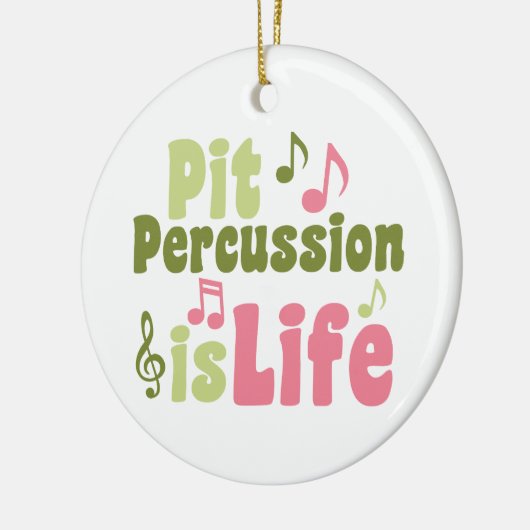 Pitpercussie is leven keramisch ornament (Links)