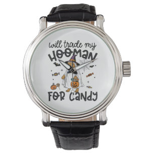 Pitpull Dog Halloween Ghost Spooky Horloge