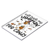 Pitpull Dog Halloween Ghost Spooky Notitieboek (Linkerzijde)