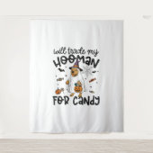 Pitpull Dog Halloween Ghost Spooky Wandkleed (Voorkant)