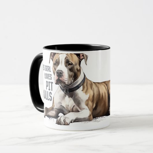 Pitt Bull-Mok - Dit meisje houdt van Pit Bulls Mok (Voorkant links)