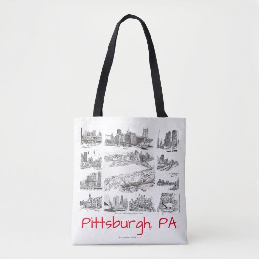 Pitt Panther canvas tas, Pittsburgh - PA Draagtas (Voorkant)