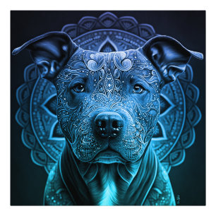 Pittbull-Hondenras Foto Afdruk