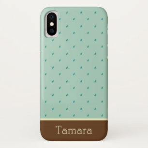 Pitter-Patter Raindrops Monogram iPhone X Hoesje