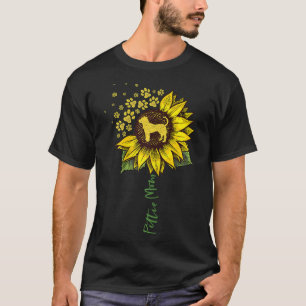 Pittie Ma Sunflower Pitbull Lover Gifts Dog Ma M T-shirt
