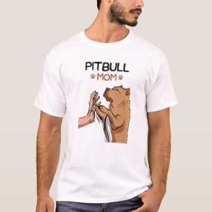 Pittie mam Pitbull Dog mamma Girls T-shirt