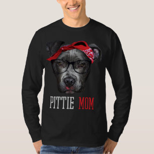 Pittie Mam Pitbull Hondenliefhebbers Moederdag Gif T-shirt