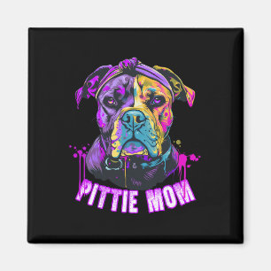 Pittie Mam Pitbull Hondenliefhebbers Moederdag Magneet