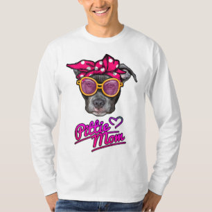 Pittie Mom Funny moederdag Gift voor Pitbull Dog T-shirt