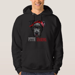 Pittie Oma Pitbull Granny Hondenliefhebbers Grootm Hoodie
