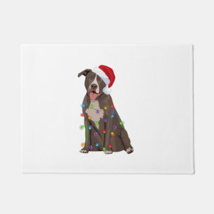 Pittie Pitbull Kerstverlichting Xmas Hondenliefheb Deurmat