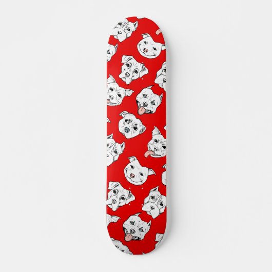 "Pittie Pittie alsjeblieft!" Dog Drawing Pattern Skateboard (Voorkant)