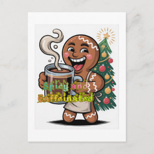 Pittig en Gecaffëineerd Briefkaart